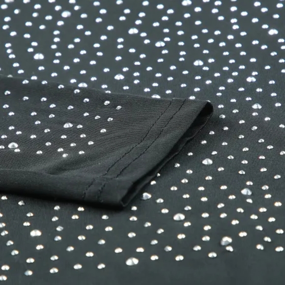 Fierce Black Rhinestone Bodysuit - Picture 6 of 12